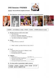 English Worksheet: DVD Session: Friends (Season 1 - Episode 2)