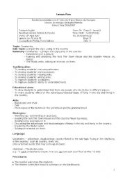 English Worksheet: Lesson plan - 