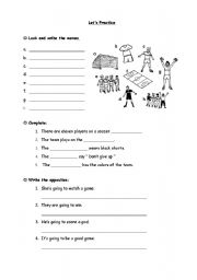 English Worksheet: Sports