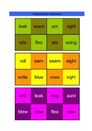 Homophones Dominoes