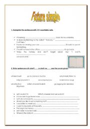 English worksheet: Future simple