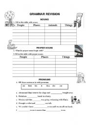 English Worksheet: Grammar Revision