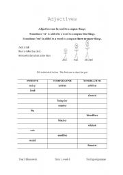 English worksheet: Adjectives