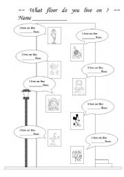 English Worksheet: Which floor do you live on ?