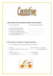 English Worksheet: Causative