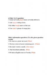English Worksheet: making questions