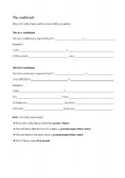 English worksheet: Zero and First conditional revision