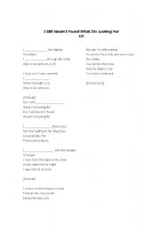 English worksheet: Present Perfect Song