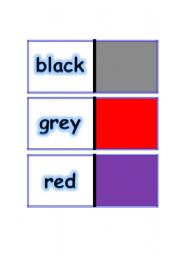 English Worksheet: DOMINOES - COLOURS - PART 3