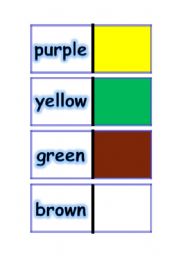 English Worksheet: DOMINOES - COLOURS - PART 2
