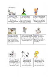 English Worksheet: TEACHING ANIMALS