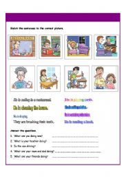 English Worksheet: Present continuous - part II