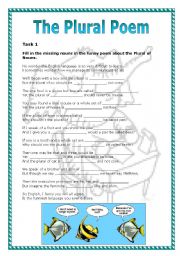 English Worksheet: The Plural Poem