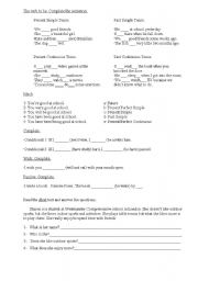 English worksheet: mix of tenses