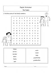 Family wordsearch