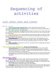 English Worksheet: life under the water