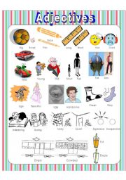 English Worksheet: Adjective Opposites Picture Dictionary