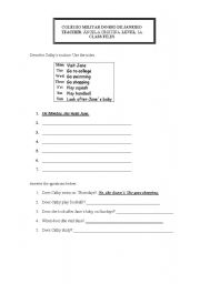 English Worksheet: ROUTINE (Writing Activity)