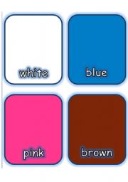 English Worksheet: FLASHCARD SET 1- COLOURS - PART 1