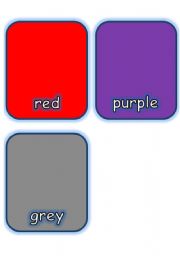 English Worksheet: FLASHCARD SET 1- COLOURS - PART 3