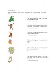 English worksheet: LETS MATCH