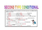 English Worksheet: SECOND TYPE CONDITIONAL