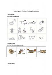 Learning and Writing Cooking Instructions