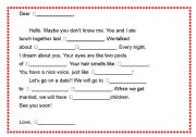 English worksheet: Mad Libs-a love letter 2