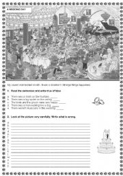 English Worksheet: A wedding day