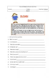 English Worksheet: Susan  Smith