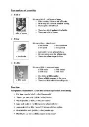 English Worksheet: Expressions of quantity