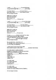 English worksheet: Superman lyrics for superheros lesson