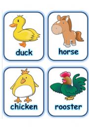  FLASHCARD SET 2- FARM ANIMALS - PART 1