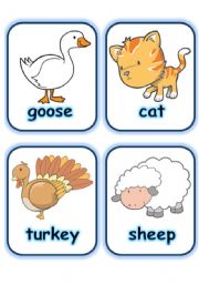  FLASHCARDS SET 2- FARM ANIMALS - PART 2