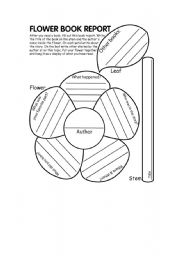 English Worksheet: Flower Book Report