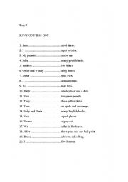English Worksheet: The verb have got/ has got