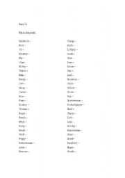 English Worksheet: Plurals