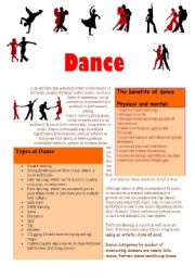 English Worksheet: Dance