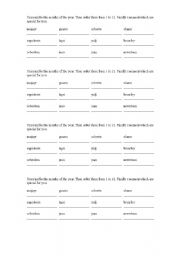 English worksheet: Unscramble the months of the year