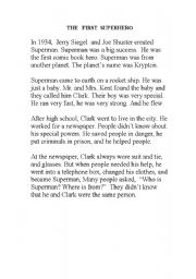 English Worksheet: Superman