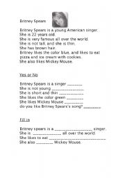 English Worksheet: id breatney spears