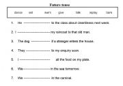 English Worksheet: future tense