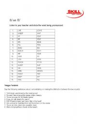 English Worksheet: Long and short I pronunciation