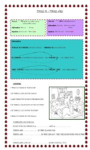 English Worksheet: There is - There are