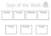 English Worksheet: Days of the week