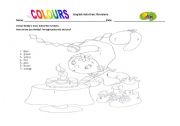 English worksheet: Colours