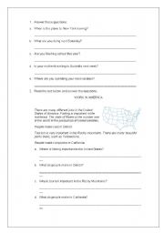 English Worksheet: Present Continuous - grammar and reading exercises
