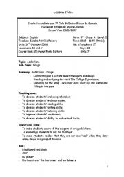 English Worksheet: Lesson plan 