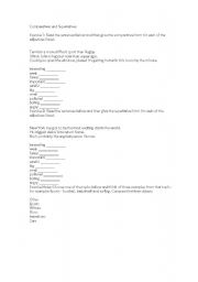 English Worksheet: Comparatives and Superlative