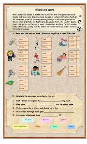 English Worksheet: Hobbies and Sports